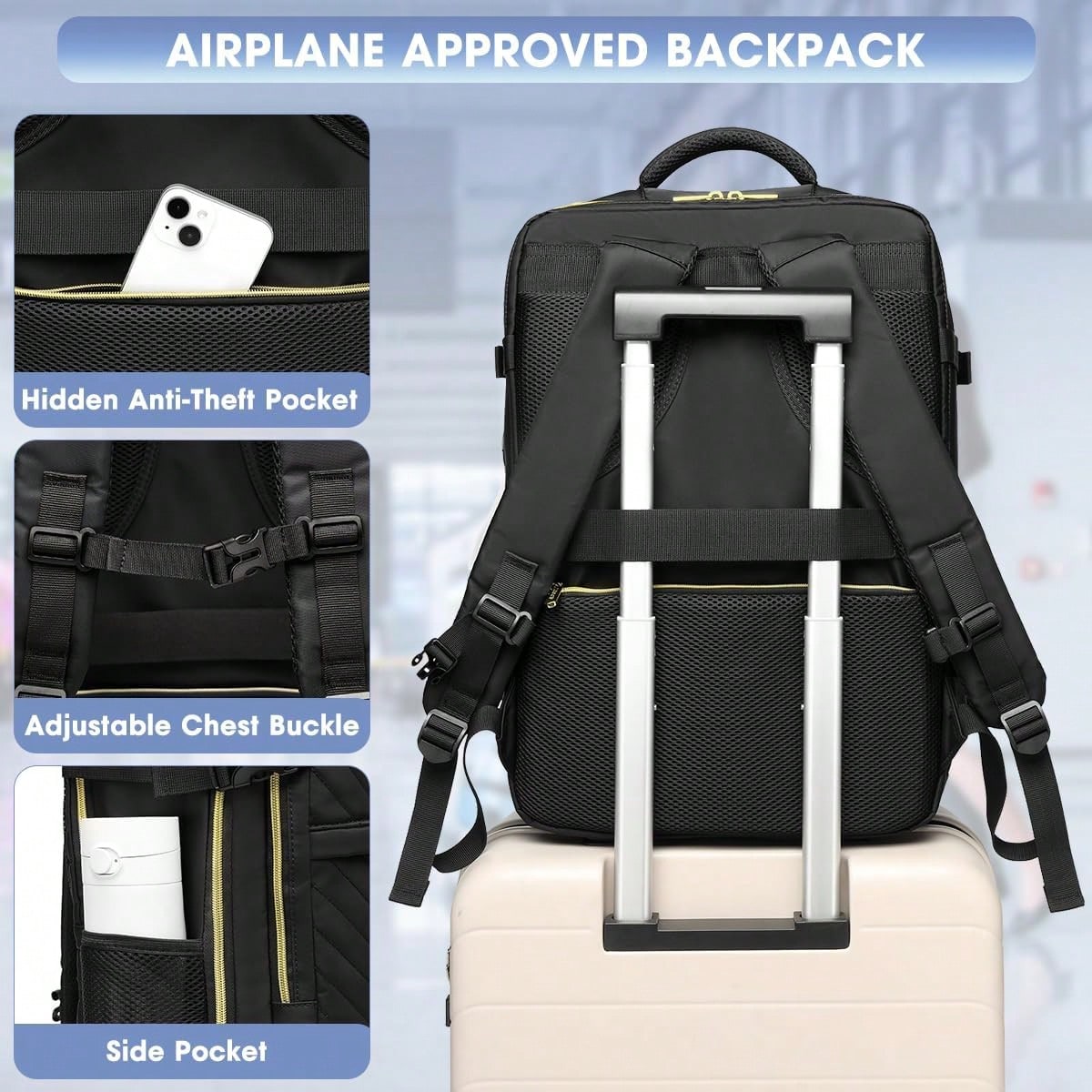 Mochila de viaje grande, aprob - Laptop Bag reseña y precio