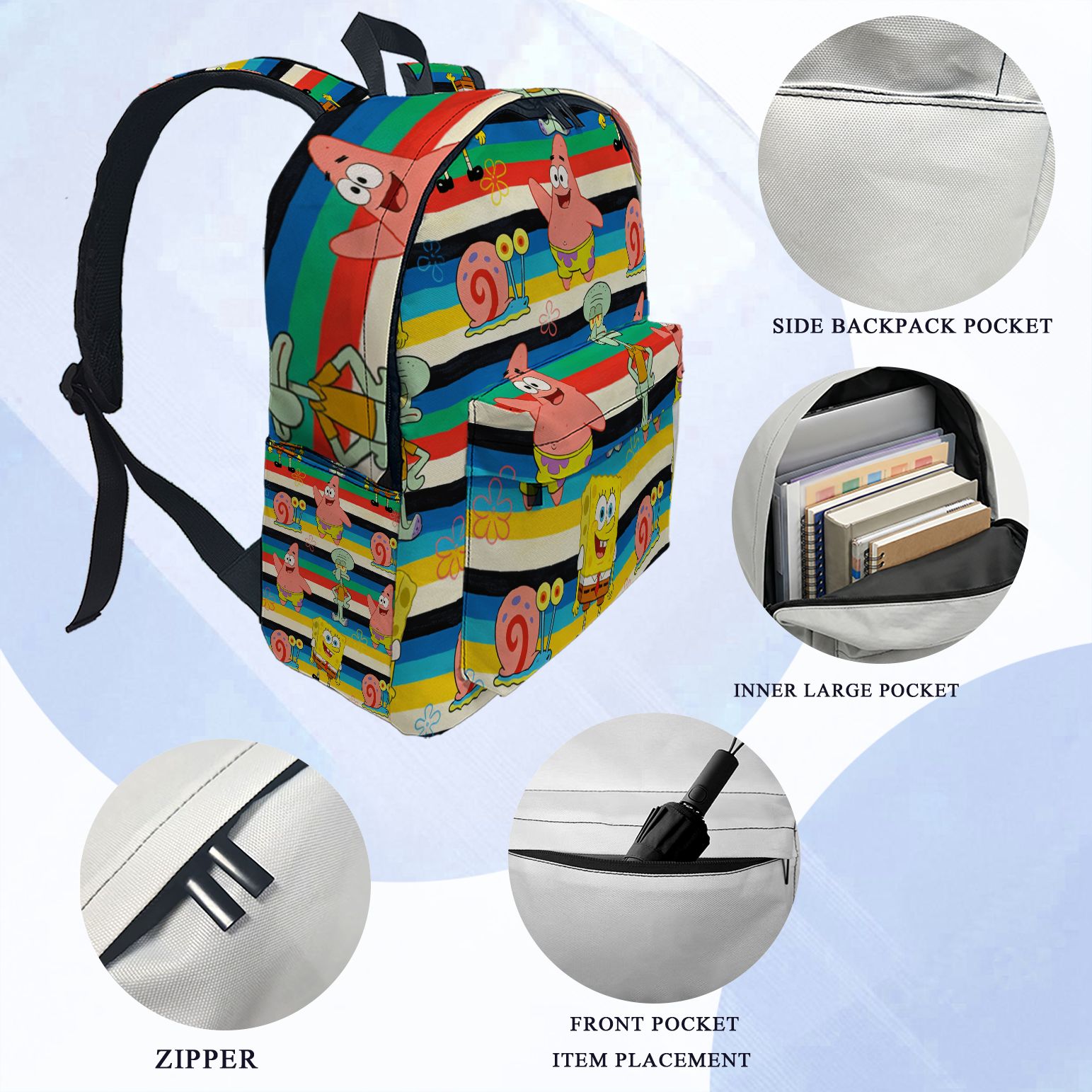 Mochila con estampado de rayas - Laptop Bag reseña y precio